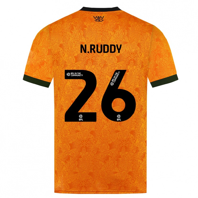 Danxen Kvinnor John Ruddy #26 Orange Svart Hemmatröja Matchtröjor 2026/27 Tröjor T-Tröja