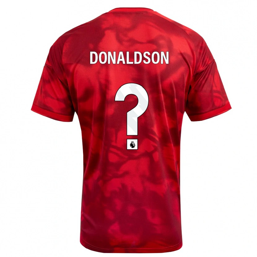 Danxen Kvinnor Mason Donaldson #0 Karmosinröd Vit Hemmatröja Matchtröjor 2026/27 Tröjor T-Tröja