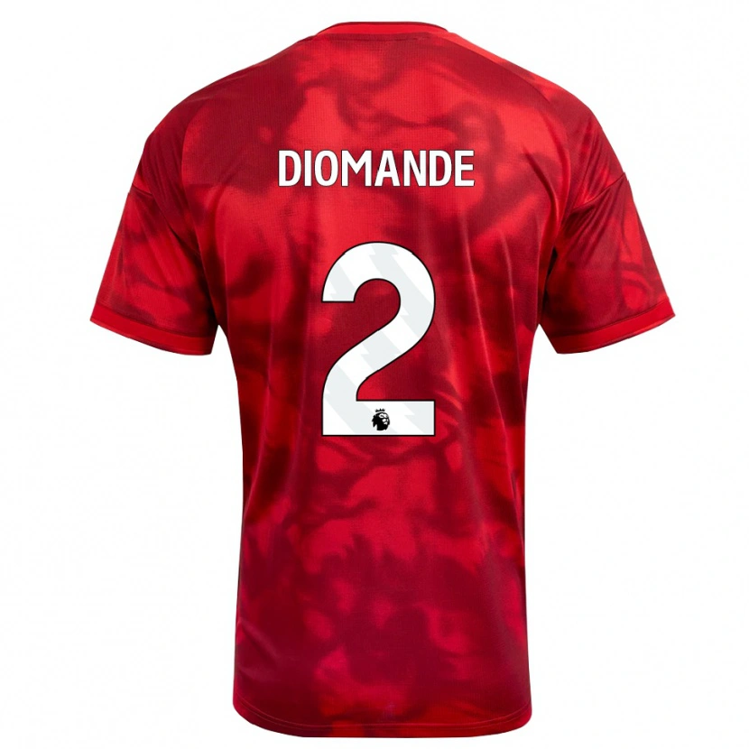 Danxen Kvinnor Ousmane Diomande #2 Karmosinröd Vit Hemmatröja Matchtröjor 2026/27 Tröjor T-Tröja