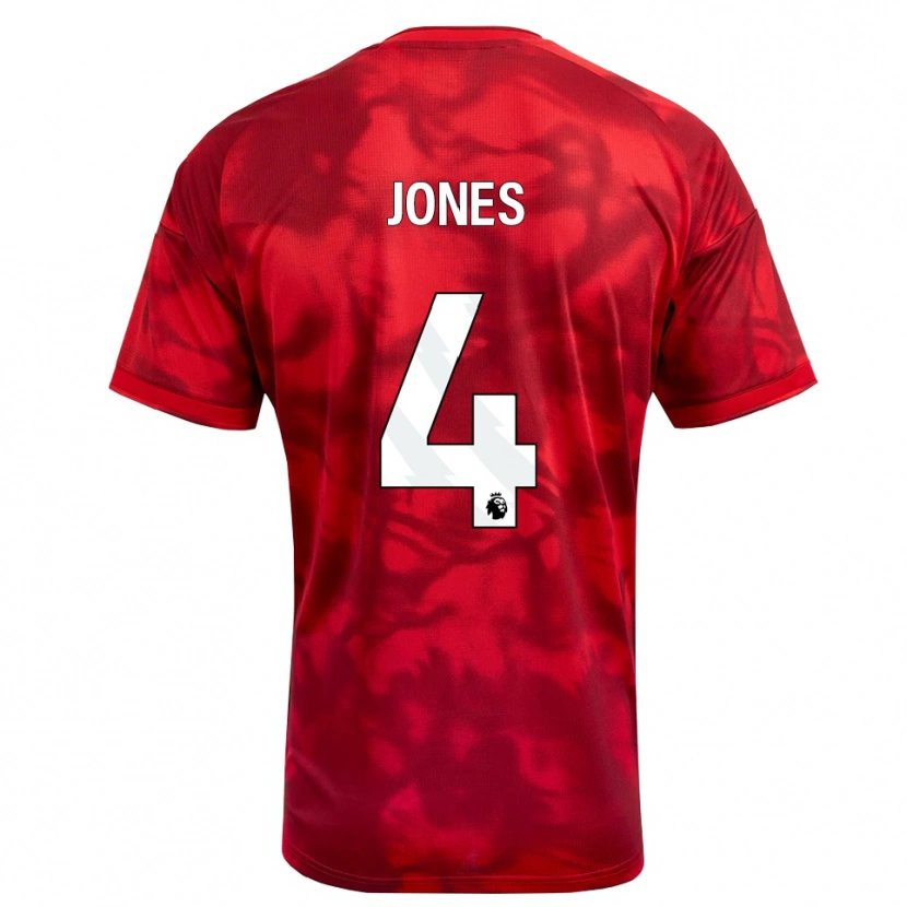 Danxen Kvinnor Brodie Jones #4 Karmosinröd Vit Hemmatröja Matchtröjor 2026/27 Tröjor T-Tröja