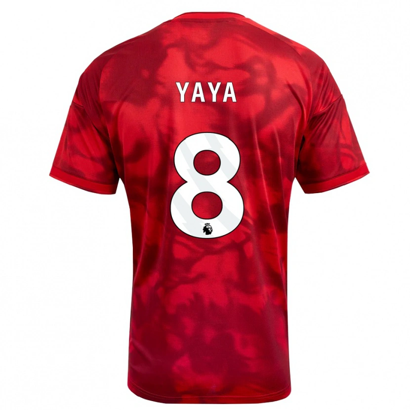 Danxen Kvinnor Cherif Yaya #8 Karmosinröd Vit Hemmatröja Matchtröjor 2026/27 Tröjor T-Tröja