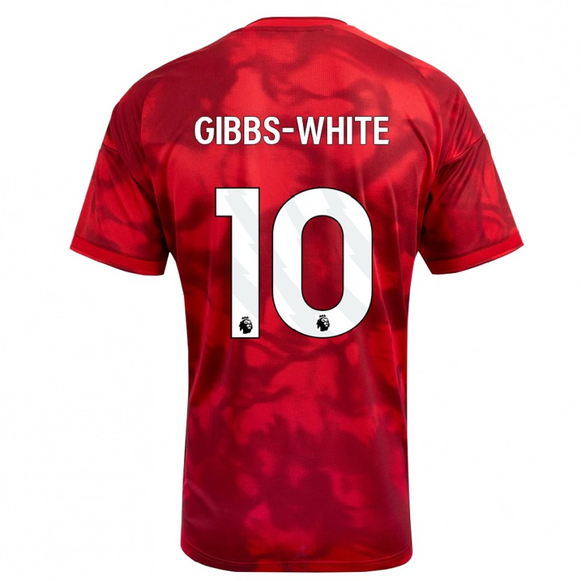 Danxen Kvinnor Morgan Gibbs-White #10 Karmosinröd Vit Hemmatröja Matchtröjor 2026/27 Tröjor T-Tröja