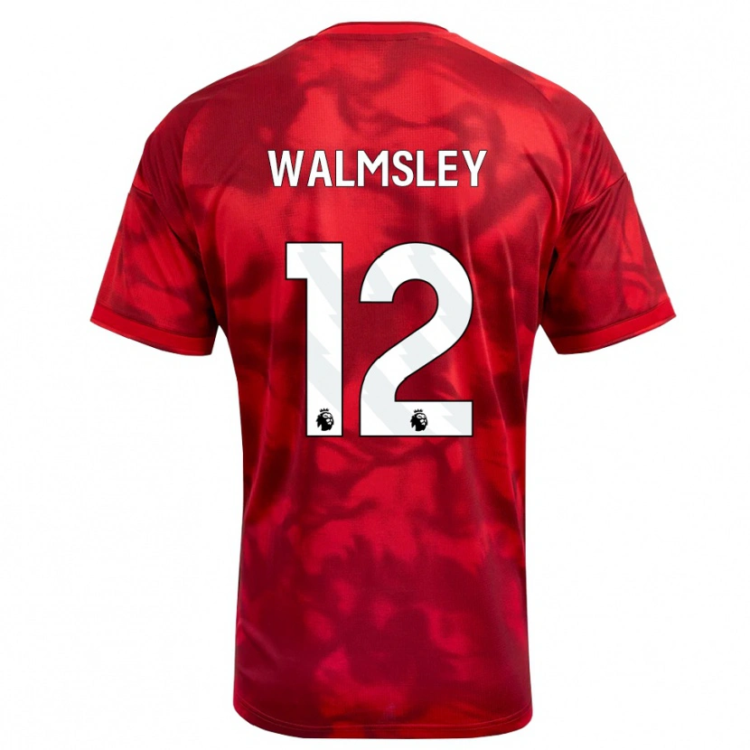 Danxen Kvinnor Joseph Walmsley #12 Karmosinröd Vit Hemmatröja Matchtröjor 2026/27 Tröjor T-Tröja