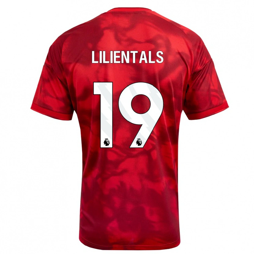 Danxen Kvinnor Matiss Lilientals #19 Karmosinröd Vit Hemmatröja Matchtröjor 2026/27 Tröjor T-Tröja