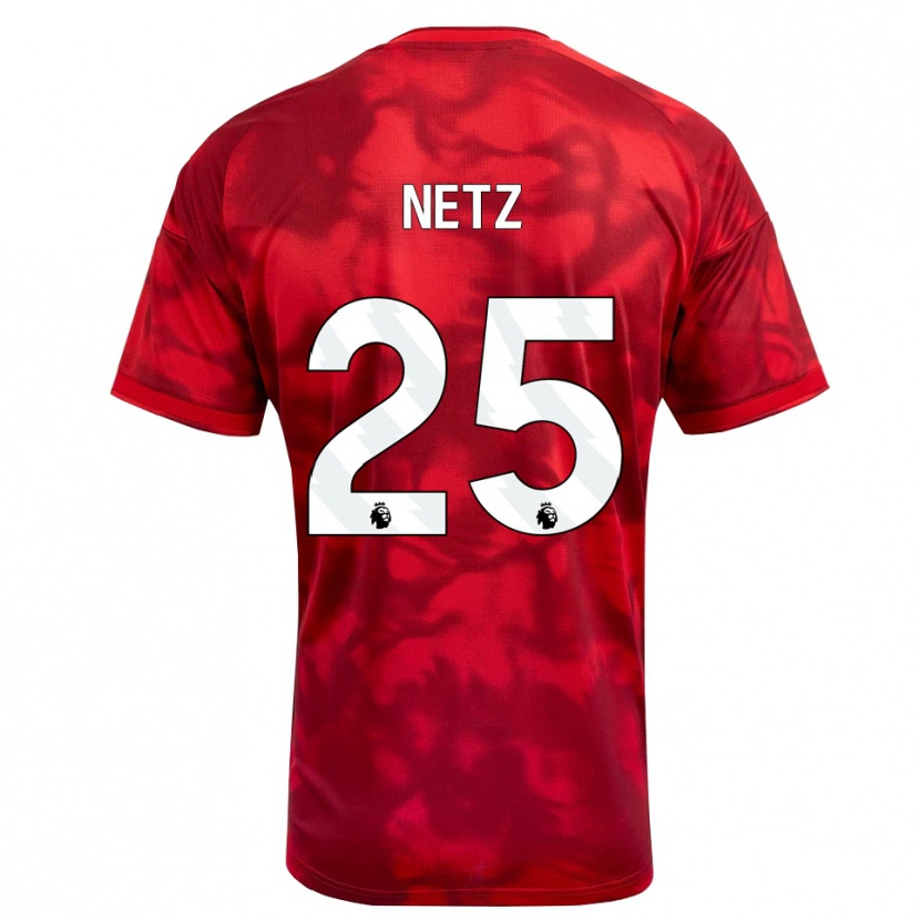 Danxen Kvinnor Luca Netz #25 Karmosinröd Vit Hemmatröja Matchtröjor 2026/27 Tröjor T-Tröja