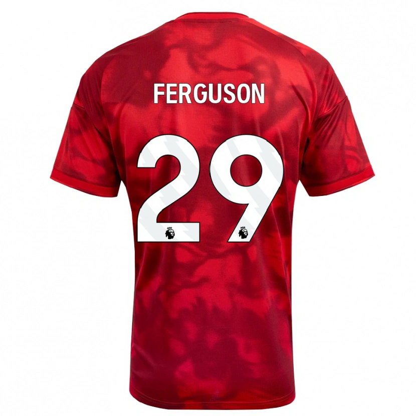 Danxen Kvinnor Georgie Ferguson #29 Karmosinröd Vit Hemmatröja Matchtröjor 2026/27 Tröjor T-Tröja