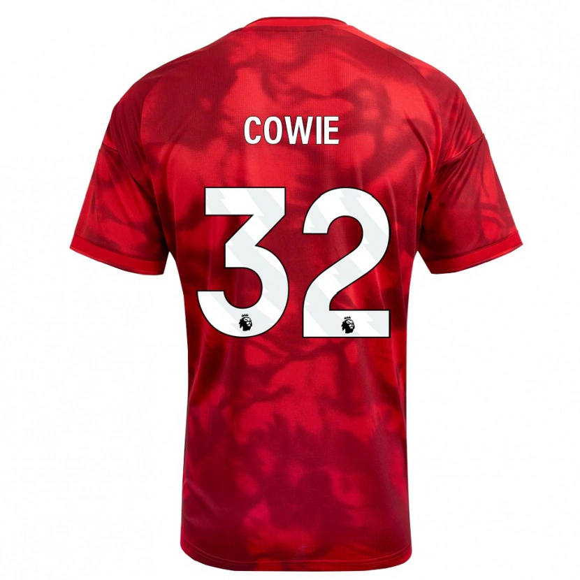 Danxen Kvinnor Abi Cowie #32 Karmosinröd Vit Hemmatröja Matchtröjor 2026/27 Tröjor T-Tröja