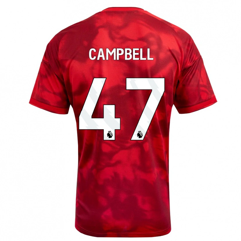 Danxen Kvinnor Luke Campbell #47 Karmosinröd Vit Hemmatröja Matchtröjor 2026/27 Tröjor T-Tröja