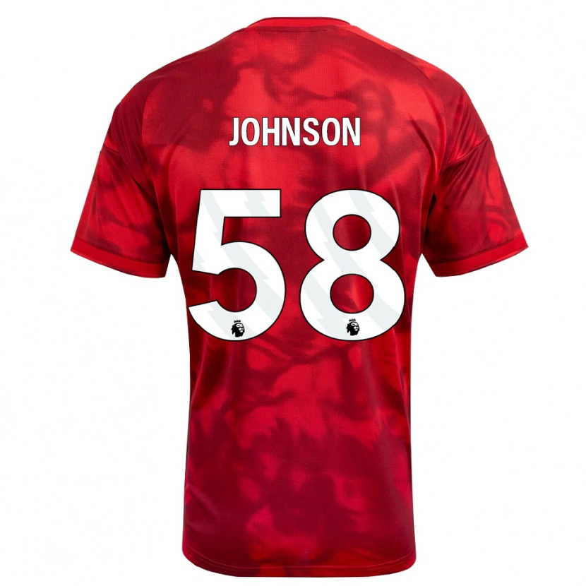 Danxen Kvinnor Pharrell Johnson #58 Karmosinröd Vit Hemmatröja Matchtröjor 2026/27 Tröjor T-Tröja