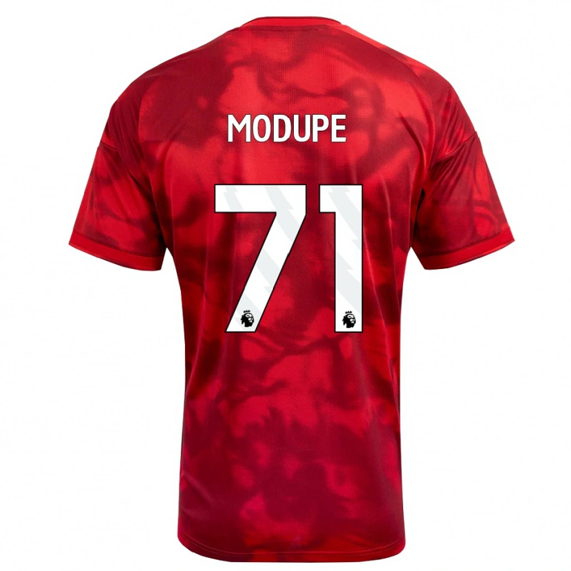 Danxen Kvinnor David Modupe #71 Karmosinröd Vit Hemmatröja Matchtröjor 2026/27 Tröjor T-Tröja