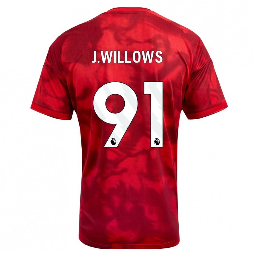 Danxen Kvinnor Jordan Willows #91 Karmosinröd Vit Hemmatröja Matchtröjor 2026/27 Tröjor T-Tröja