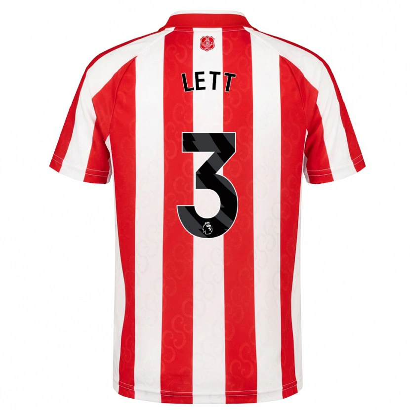 Danxen Kvinnor Josh Lett #3 Röd Vit Svart Hemmatröja Matchtröjor 2026/27 Tröjor T-Tröja