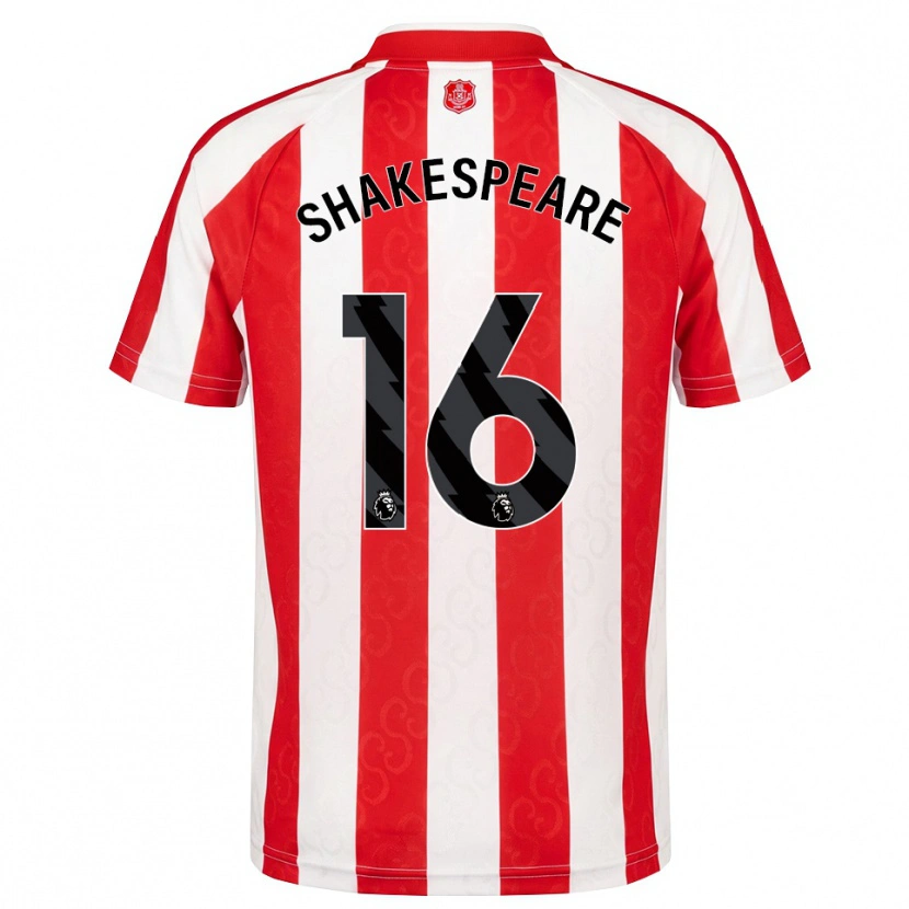 Danxen Kvinnor Caleb Shakespeare #16 Röd Vit Svart Hemmatröja Matchtröjor 2026/27 Tröjor T-Tröja