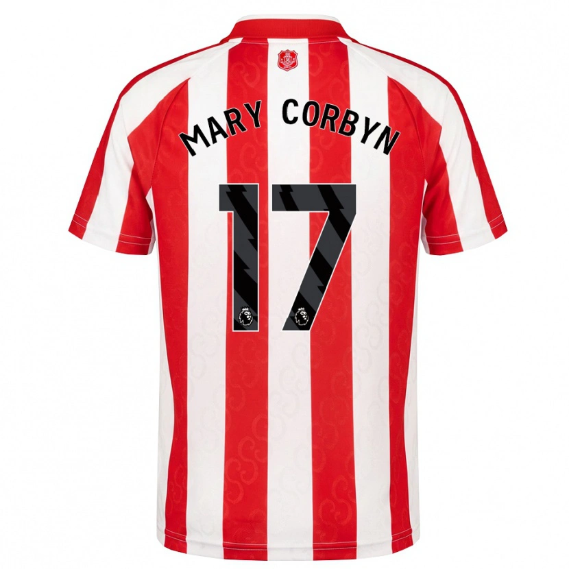 Danxen Kvinnor Mary Corbyn #17 Röd Vit Svart Hemmatröja Matchtröjor 2026/27 Tröjor T-Tröja