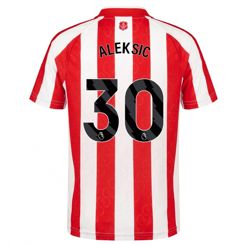 Danxen Kvinnor Milan Aleksic #30 Röd Vit Svart Hemmatröja Matchtröjor 2026/27 Tröjor T-Tröja