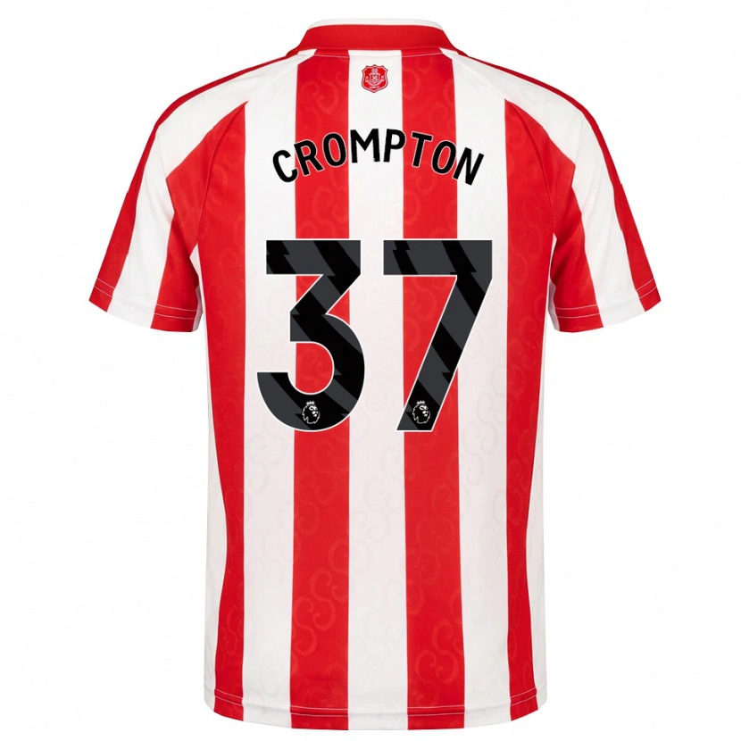 Danxen Kvinnor Ben Crompton #37 Röd Vit Svart Hemmatröja Matchtröjor 2026/27 Tröjor T-Tröja