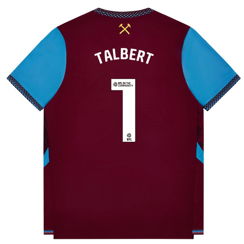 Danxen Kvinnor Katelin Talbert #1 Vinröd Kornblå Hemmatröja Matchtröjor 2026/27 Tröjor T-Tröja