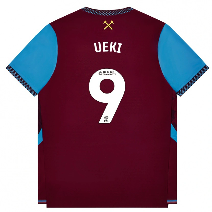 Danxen Kvinnor Riko Ueki #9 Vinröd Kornblå Hemmatröja Matchtröjor 2026/27 Tröjor T-Tröja