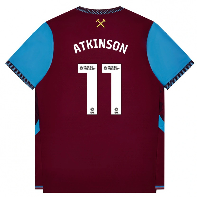 Danxen Kvinnor Izzy Atkinson #11 Vinröd Kornblå Hemmatröja Matchtröjor 2026/27 Tröjor T-Tröja