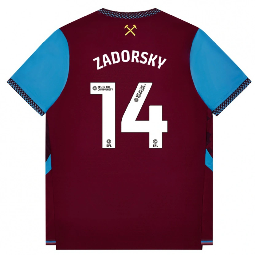 Danxen Kvinnor Shelina Zadorsky #14 Vinröd Kornblå Hemmatröja Matchtröjor 2026/27 Tröjor T-Tröja