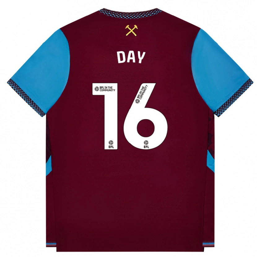 Danxen Kvinnor Frankie Day #16 Vinröd Kornblå Hemmatröja Matchtröjor 2026/27 Tröjor T-Tröja