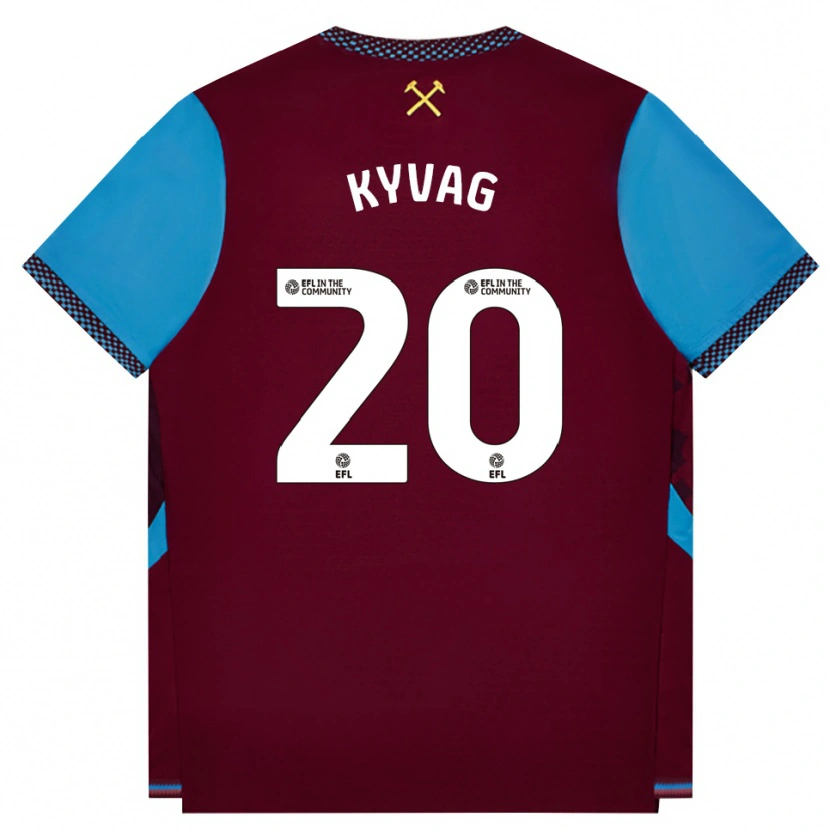 Danxen Kvinnor Thea Kyvag #20 Vinröd Kornblå Hemmatröja Matchtröjor 2026/27 Tröjor T-Tröja