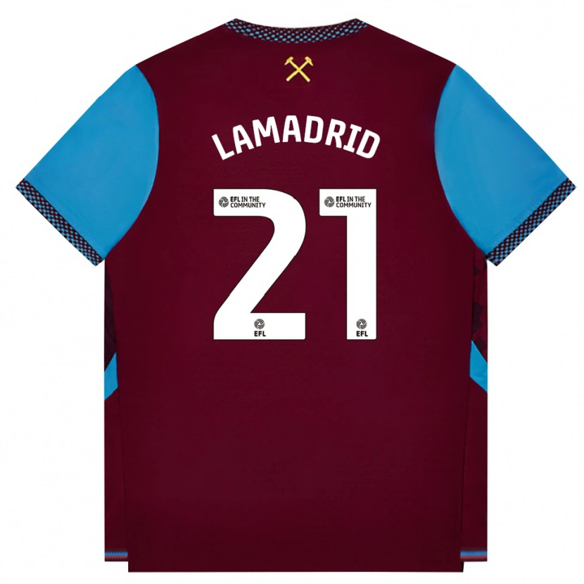 Danxen Kvinnor Keiber Lamadrid #21 Vinröd Kornblå Hemmatröja Matchtröjor 2026/27 Tröjor T-Tröja