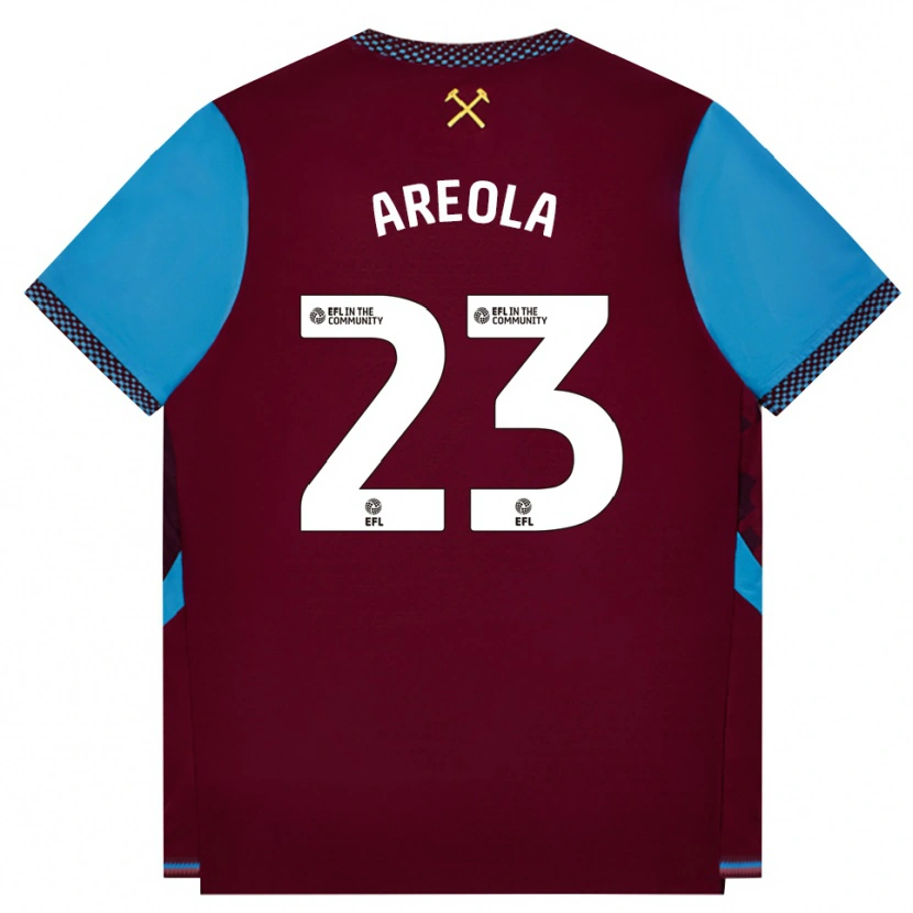 Danxen Kvinnor Alphonse Areola #23 Vinröd Kornblå Hemmatröja Matchtröjor 2026/27 Tröjor T-Tröja