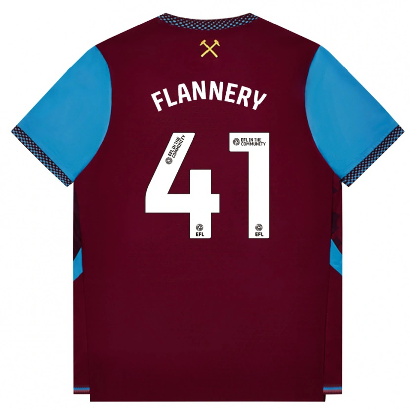 Danxen Kvinnor Keira Flannery #41 Vinröd Kornblå Hemmatröja Matchtröjor 2026/27 Tröjor T-Tröja