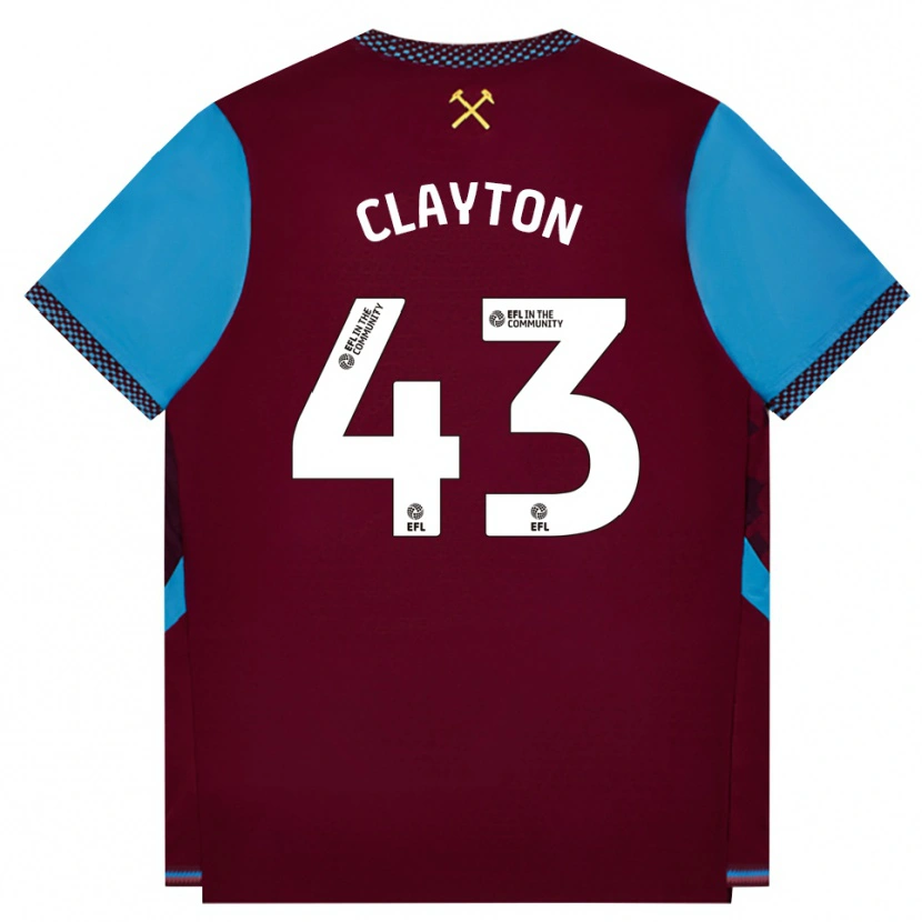 Danxen Kvinnor Regan Clayton #43 Vinröd Kornblå Hemmatröja Matchtröjor 2026/27 Tröjor T-Tröja