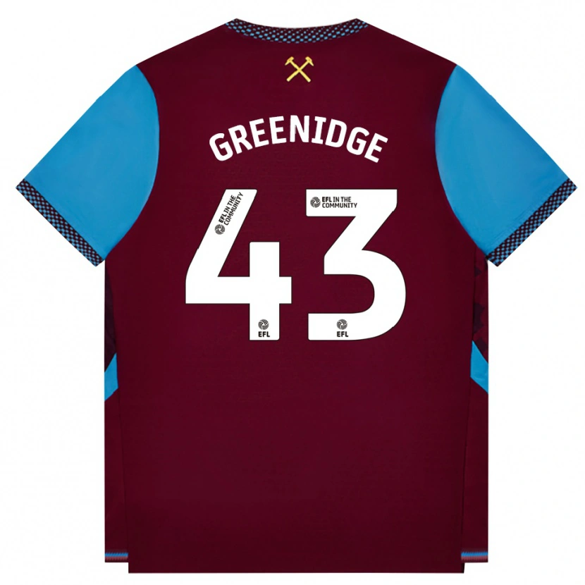 Danxen Kvinnor Will Greenidge #43 Vinröd Kornblå Hemmatröja Matchtröjor 2026/27 Tröjor T-Tröja