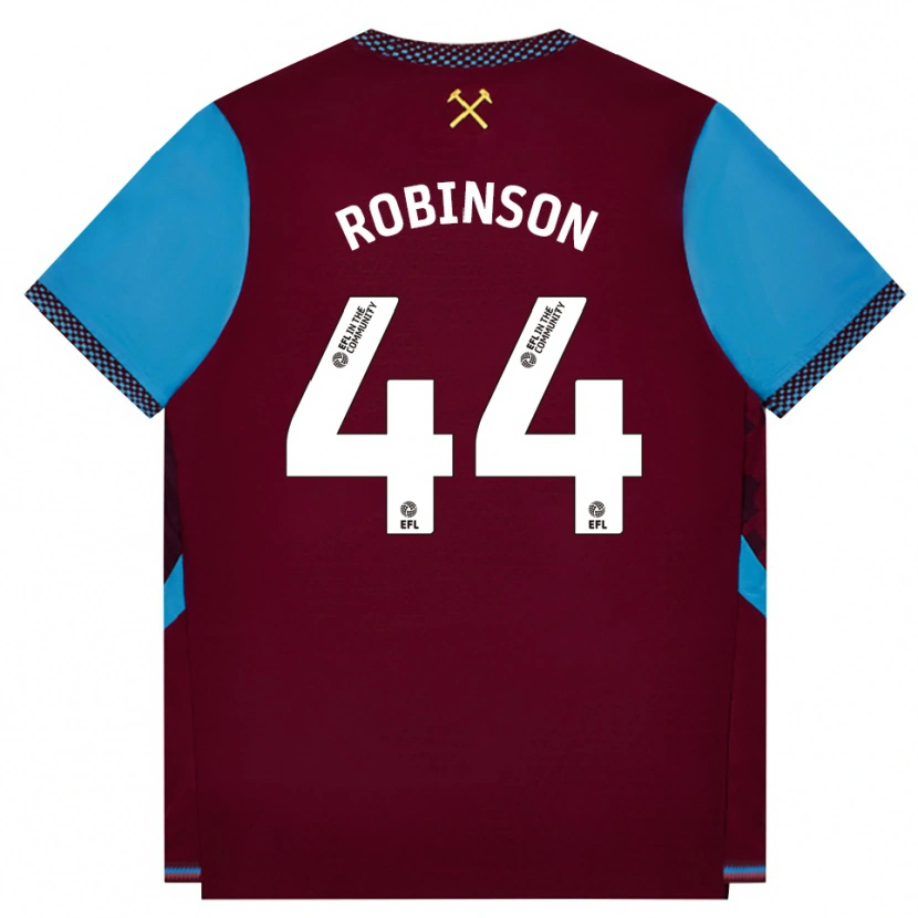 Danxen Kvinnor Junior Robinson #44 Vinröd Kornblå Hemmatröja Matchtröjor 2026/27 Tröjor T-Tröja