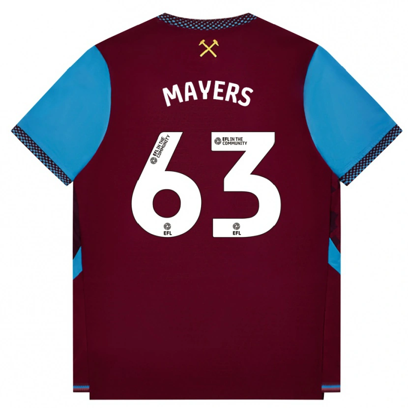 Danxen Kvinnor Ezra Mayers #63 Vinröd Kornblå Hemmatröja Matchtröjor 2026/27 Tröjor T-Tröja