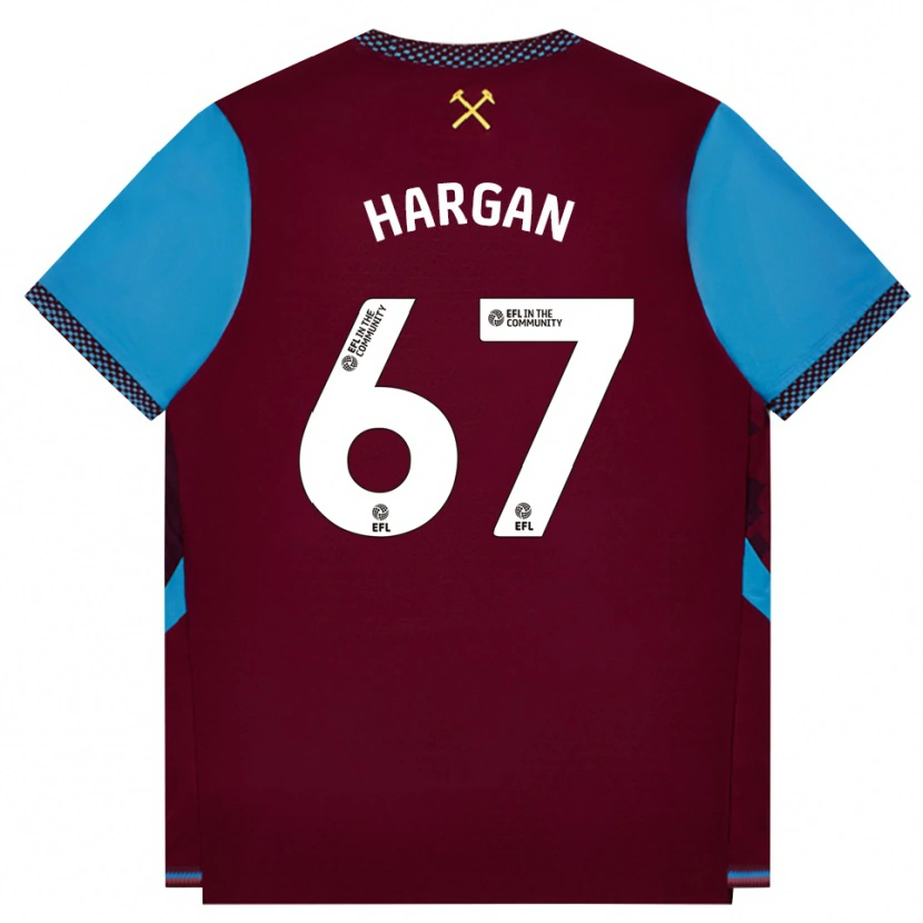 Danxen Kvinnor Riley Hargan #67 Vinröd Kornblå Hemmatröja Matchtröjor 2026/27 Tröjor T-Tröja