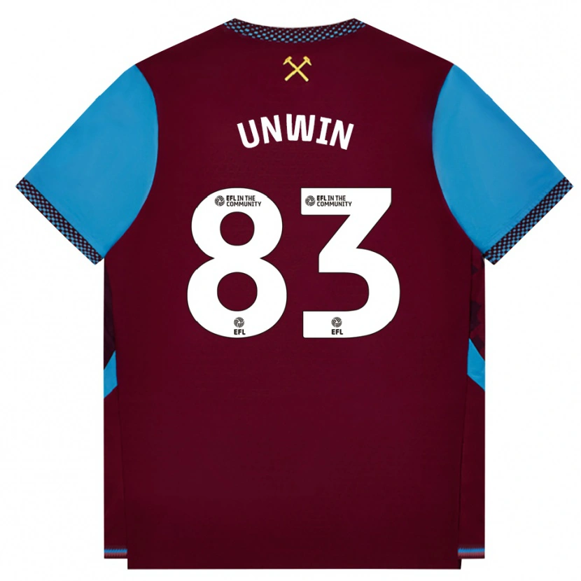 Danxen Kvinnor Jonathan Unwin #83 Vinröd Kornblå Hemmatröja Matchtröjor 2026/27 Tröjor T-Tröja