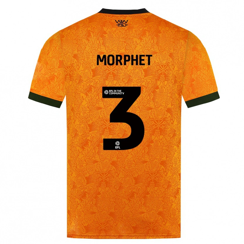 Danxen Kvinnor Anna Morphet #3 Orange Svart Hemmatröja Matchtröjor 2026/27 Tröjor T-Tröja