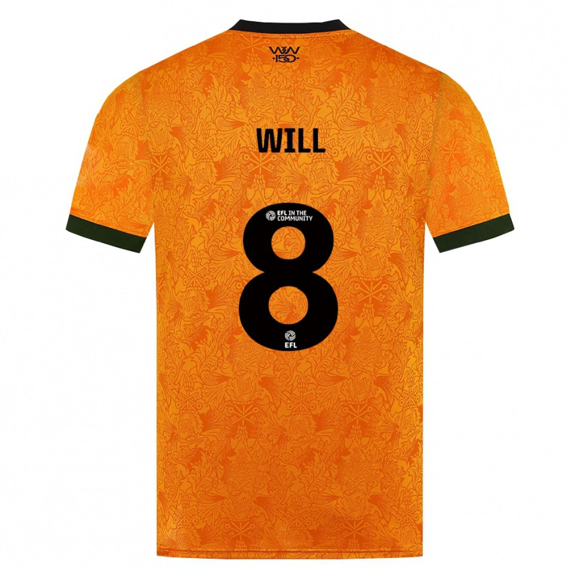 Danxen Kvinnor Merrick Will #8 Orange Svart Hemmatröja Matchtröjor 2026/27 Tröjor T-Tröja