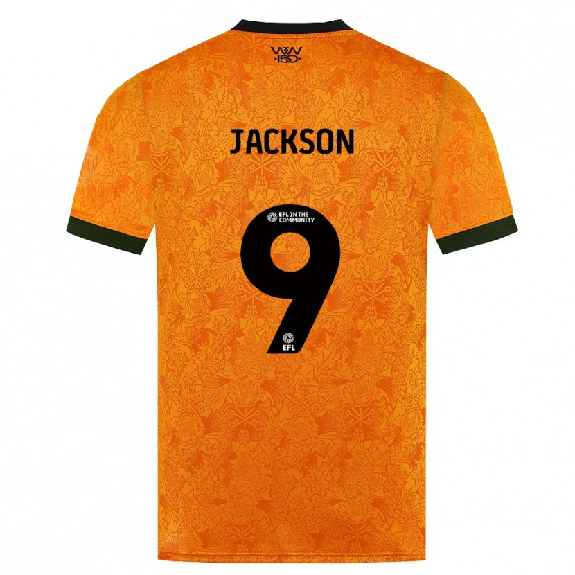 Danxen Kvinnor Ricky Jackson #9 Orange Svart Hemmatröja Matchtröjor 2026/27 Tröjor T-Tröja