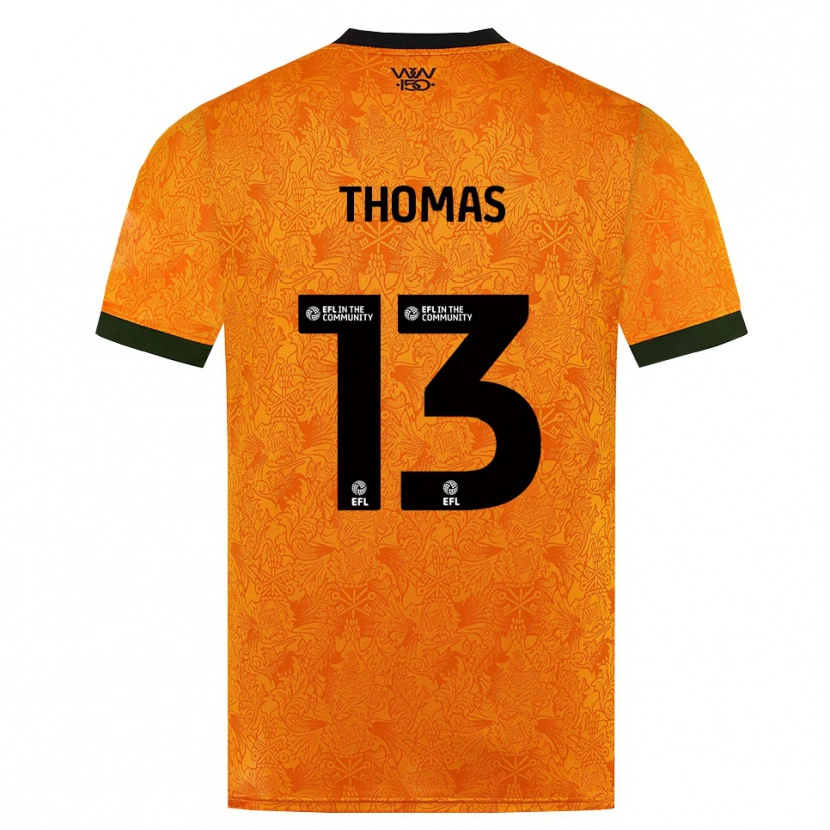 Danxen Kvinnor Bec Thomas #13 Orange Svart Hemmatröja Matchtröjor 2026/27 Tröjor T-Tröja