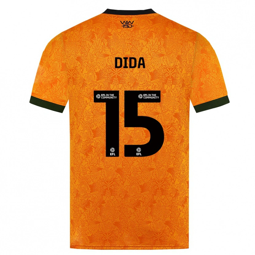 Danxen Kvinnor Kledi Dida #15 Orange Svart Hemmatröja Matchtröjor 2026/27 Tröjor T-Tröja