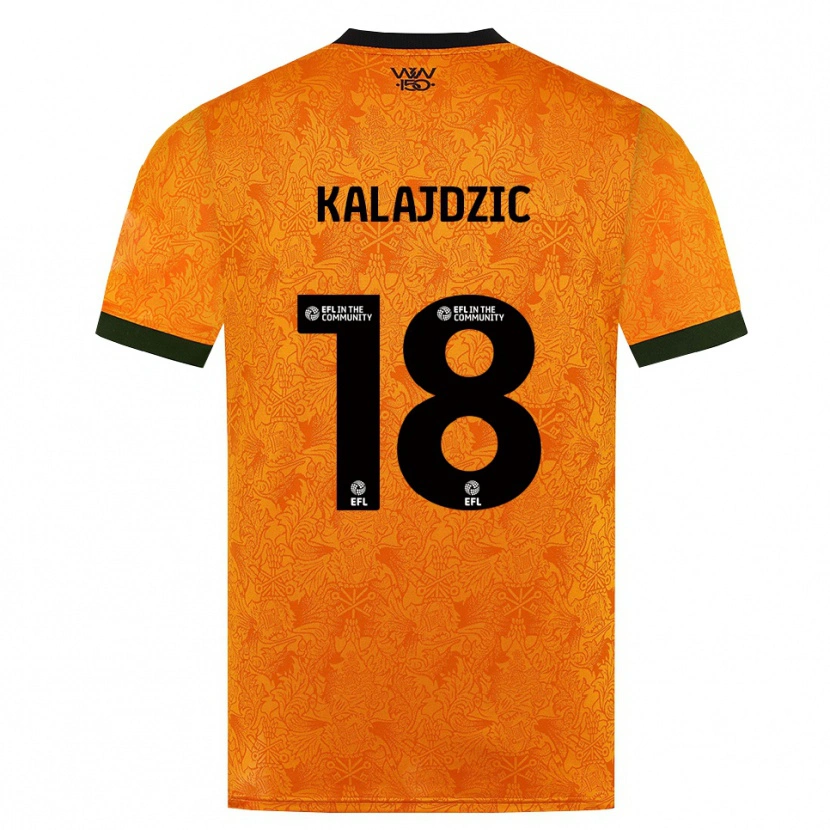 Danxen Kvinnor Sasa Kalajdzic #18 Orange Svart Hemmatröja Matchtröjor 2026/27 Tröjor T-Tröja