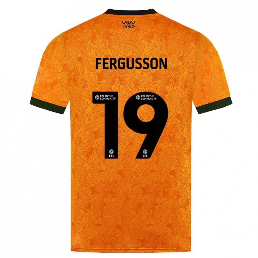Danxen Kvinnor Liv Fergusson #19 Orange Svart Hemmatröja Matchtröjor 2026/27 Tröjor T-Tröja