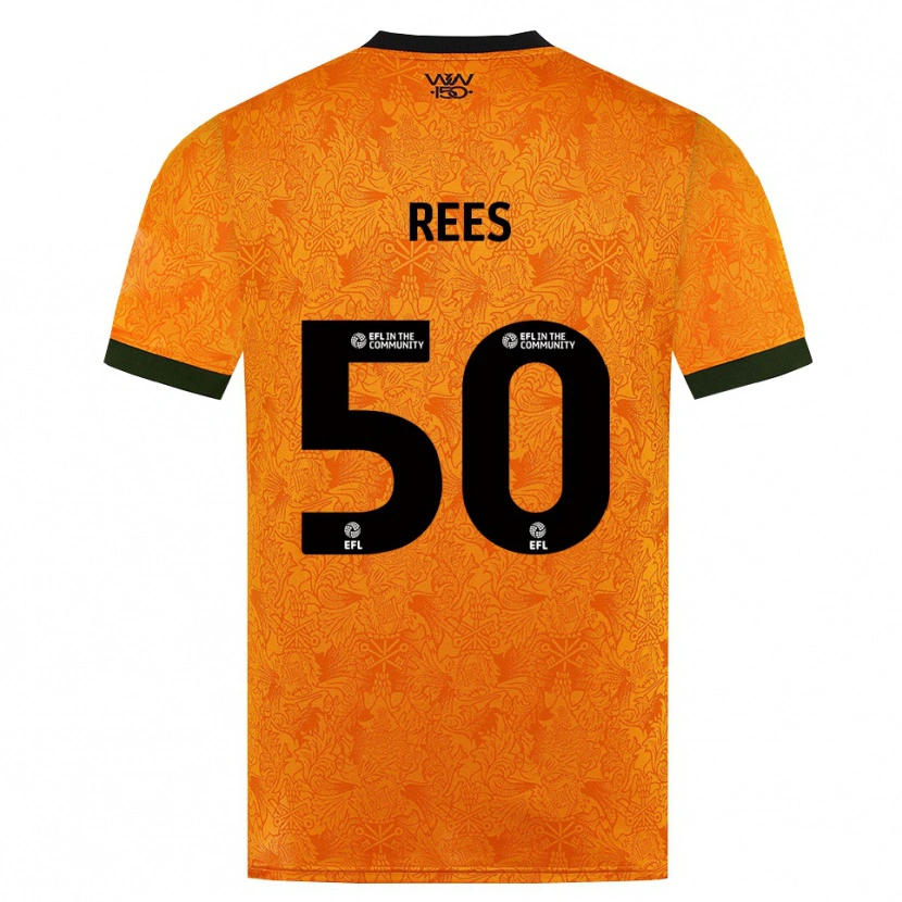 Danxen Kvinnor Mason Rees #50 Orange Svart Hemmatröja Matchtröjor 2026/27 Tröjor T-Tröja