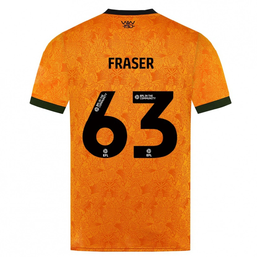 Danxen Kvinnor Nathan Fraser #63 Orange Svart Hemmatröja Matchtröjor 2026/27 Tröjor T-Tröja