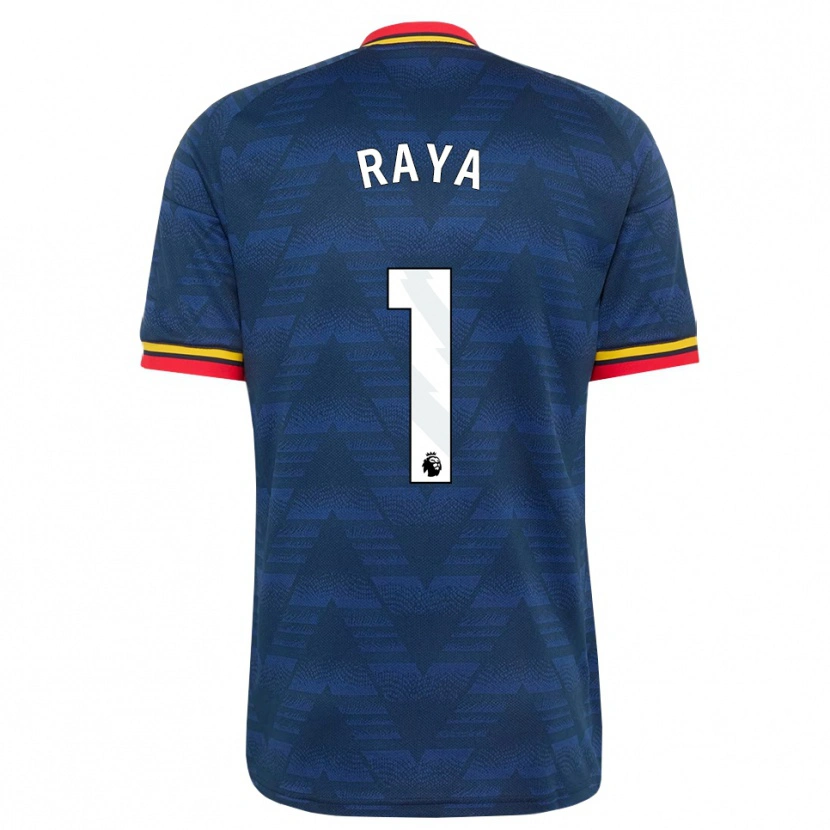 Danxen Kvinnor David Raya #1 Midnattsblå Gul Röd Bortatröja Matchtröjor 2026/27 Tröjor T-Tröja