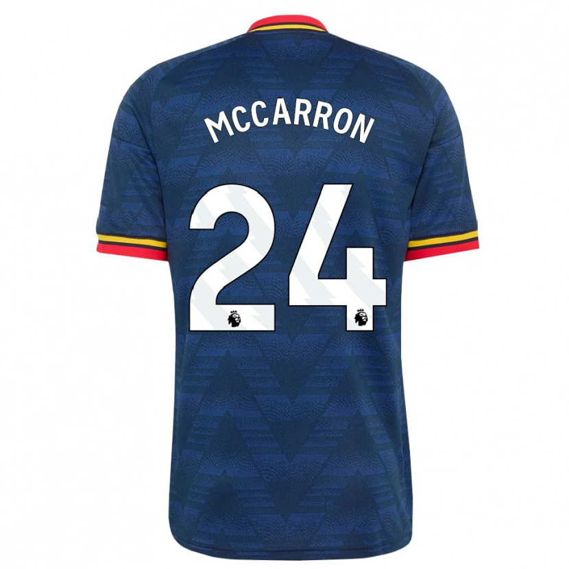 Danxen Kvinnor Daniel Mccarron #24 Midnattsblå Gul Röd Bortatröja Matchtröjor 2026/27 Tröjor T-Tröja