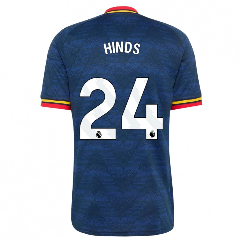 Danxen Kvinnor Taylor Hinds #24 Midnattsblå Gul Röd Bortatröja Matchtröjor 2026/27 Tröjor T-Tröja
