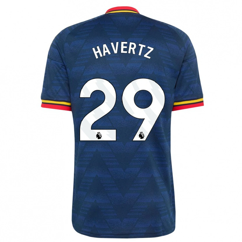 Danxen Kvinnor Kai Havertz #29 Midnattsblå Gul Röd Bortatröja Matchtröjor 2026/27 Tröjor T-Tröja