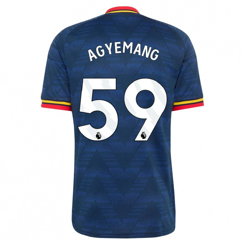 Danxen Kvinnor Michelle Agyemang #59 Midnattsblå Gul Röd Bortatröja Matchtröjor 2026/27 Tröjor T-Tröja