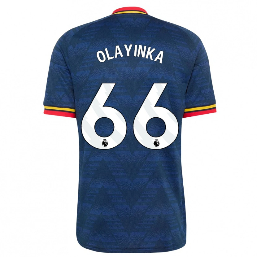 Danxen Kvinnor James Olayinka #66 Midnattsblå Gul Röd Bortatröja Matchtröjor 2026/27 Tröjor T-Tröja